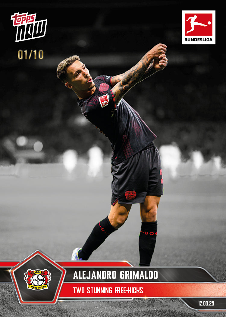 Alejandro Grimaldo - 2025-26 Bundesliga Topps NOW - Card 17 - PR: 231 - Image 4
