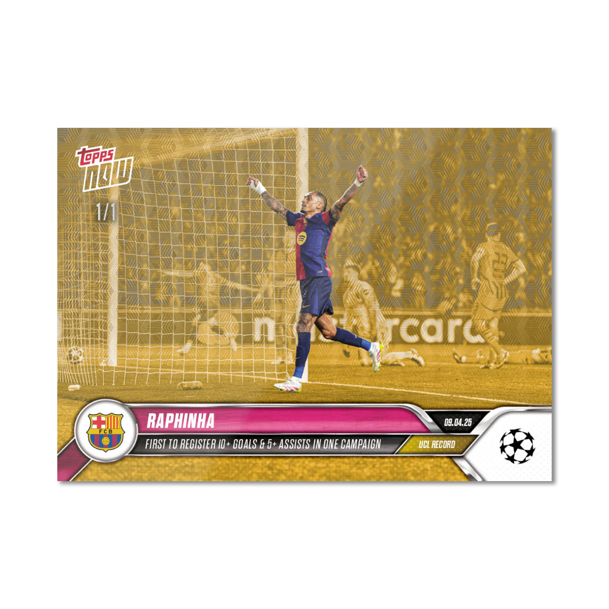 Raphinha - 2024-25 UCL Topps NOW - Card 135 - PR: 426 - Image 2