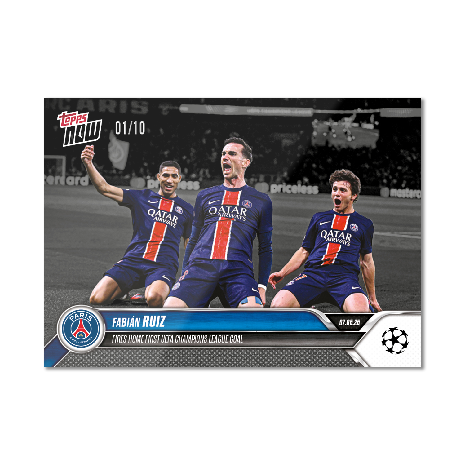 Fabián Ruiz - 2024-25 UCL Topps NOW - Card 155 - PR: 143 - Image 4