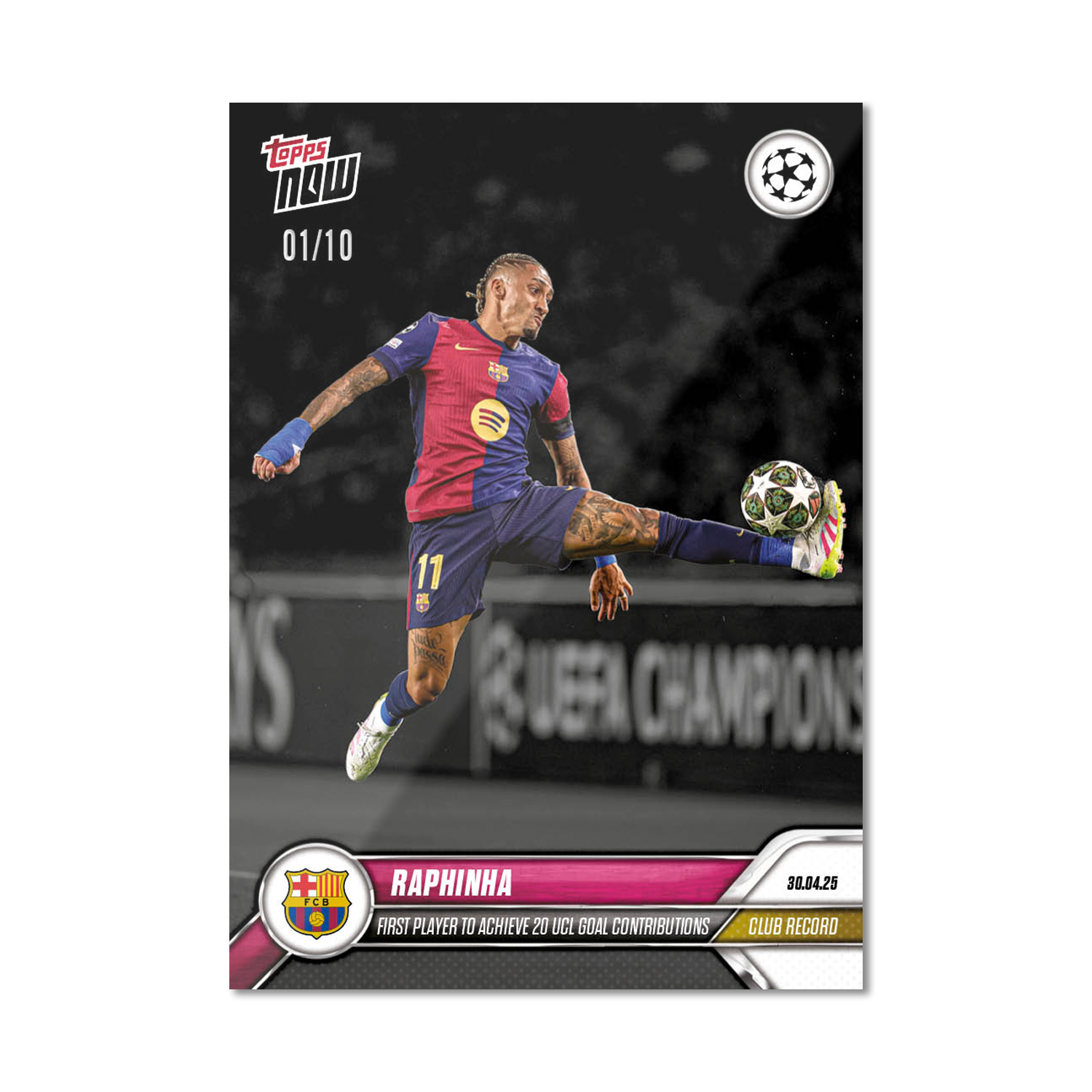 Raphinha - 2024-25 UCL Topps NOW - Card 147 - PR: 856 - Image 4