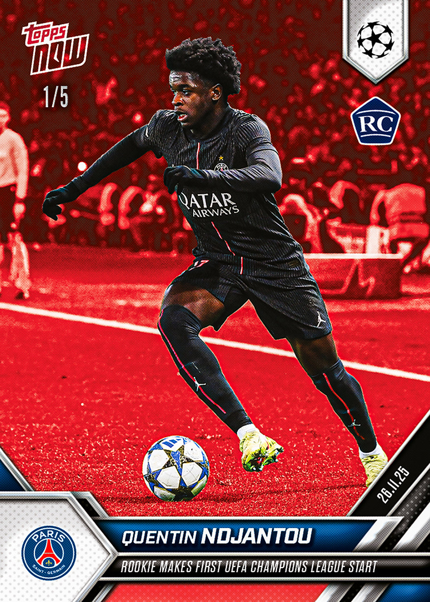Quentin Ndjantou - 2025-26 UCL Topps NOW - Card 58 - PR: 489 - Image 3