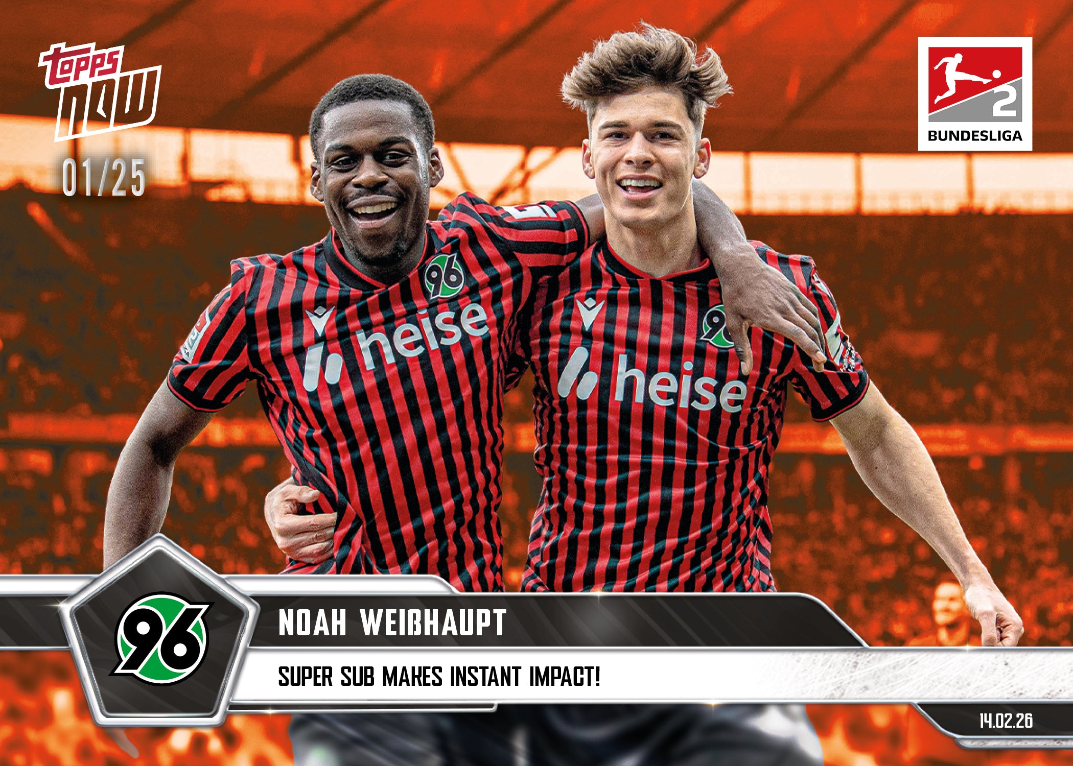 Noah Weißhaupt - 2025-26 Bundesliga Topps NOW - Card 124 - PR: 281 - Image 5