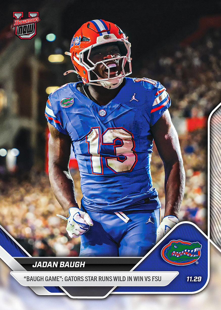 Jadan Baugh - 2025-26 Bowman U NOW Football - Card 54 - PR: 634