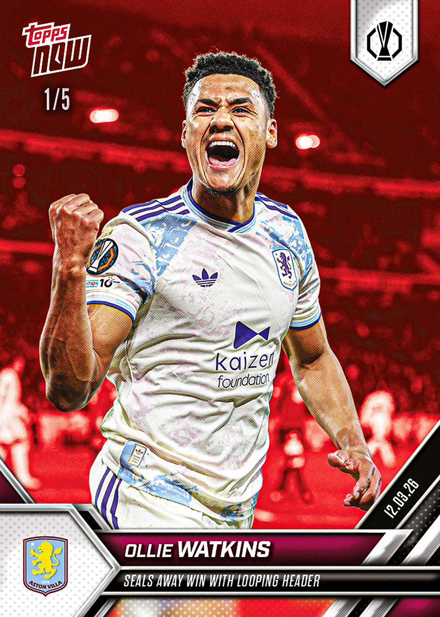 Ollie Watkins - 2025-26 UEL Topps NOW - Card 22 - PR:166 - Image 3