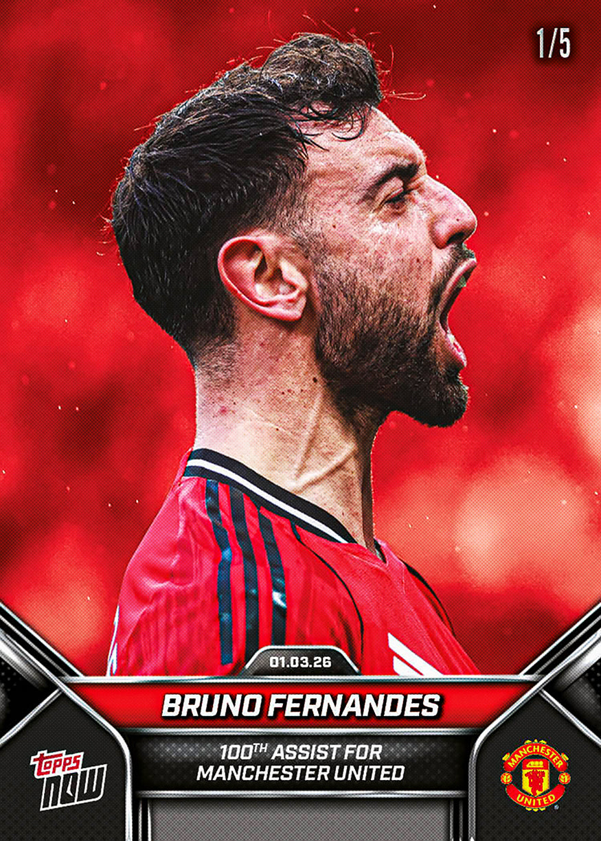 Bruno Fernandes - 2026 Manchester United Topps NOW - Card 1 - PR: 197 - Image 3