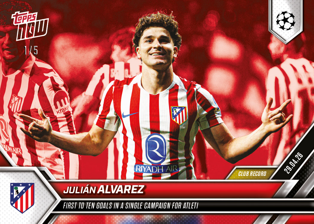 Julián Alvarez - 2025-26 UCL Topps NOW - Card 130 - PR: 581 - Image 3