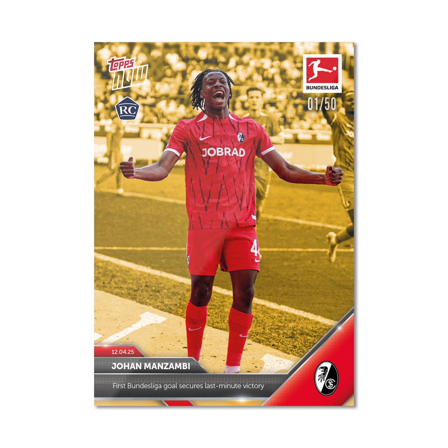 Johan Manzambi - 2024-25 Bundesliga Topps NOW Card 163 - PR: 61 - Image 7