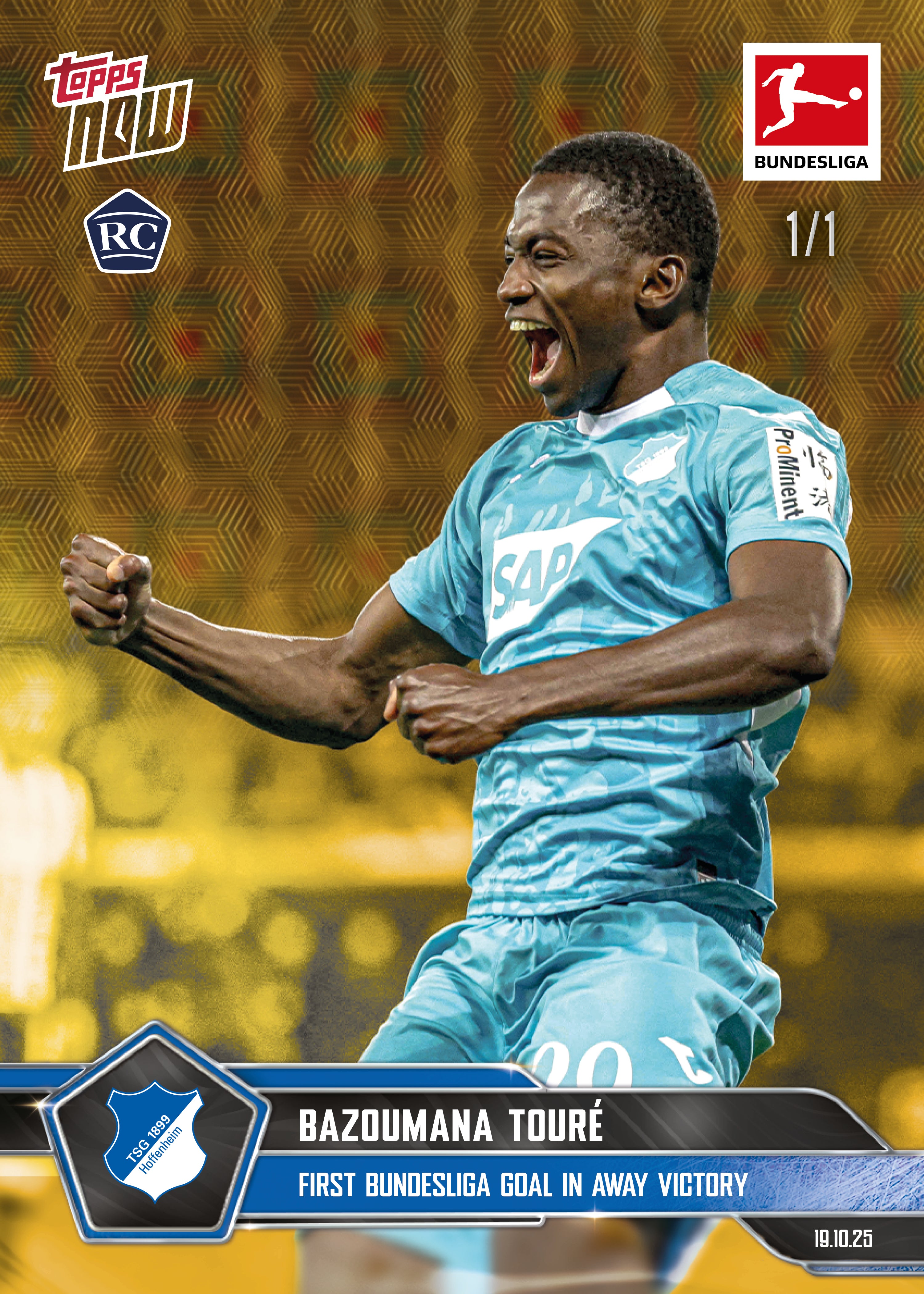 Bazoumana Touré - 2025-26 Bundesliga Topps NOW - Card 46 - PR: 337 - Image 2