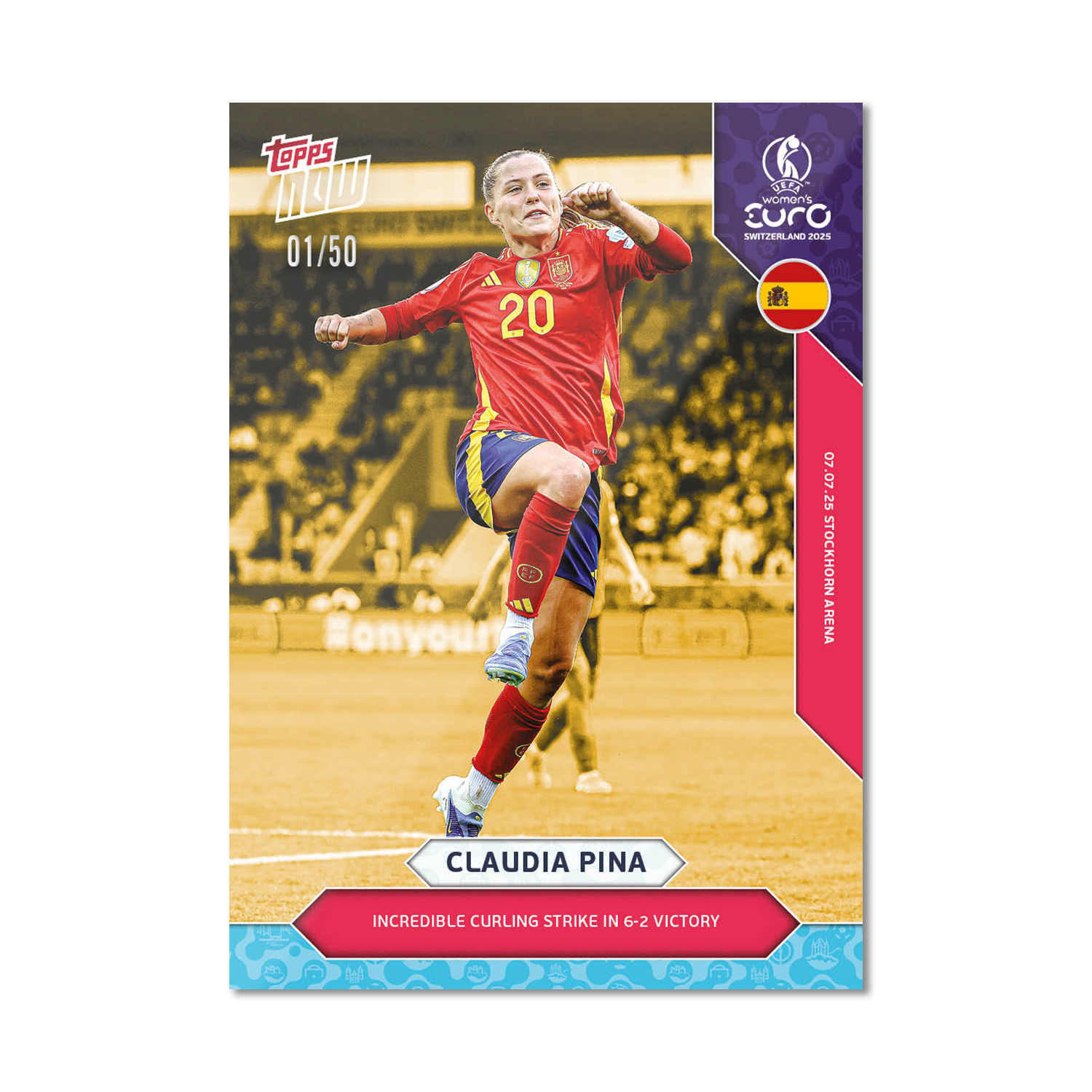 Cláudia Pina - UEFA Women’s EURO 2025™ Topps NOW - Card 10 - PR: 231 - Image 6