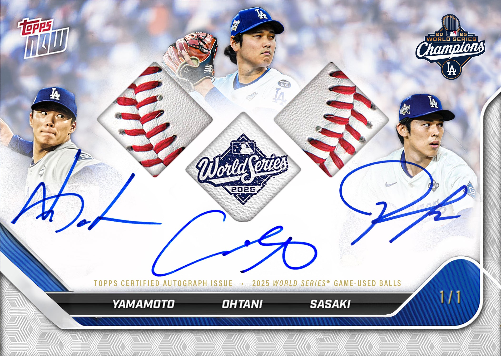 Alternative view of 2025 World Series Champions - Los Angeles Dodgers - MLB Topps NOW 15-Card Team Set - PR: 118,459