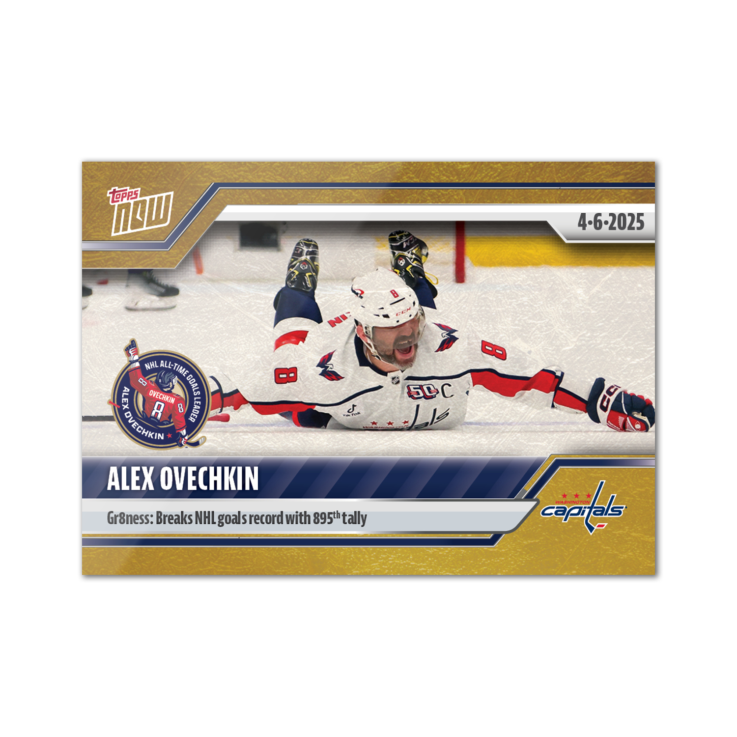 Alex Ovechkin - 2024-25 NHL Topps NOW - Sticker # 154 Pack - PR: 5920 - Image 2