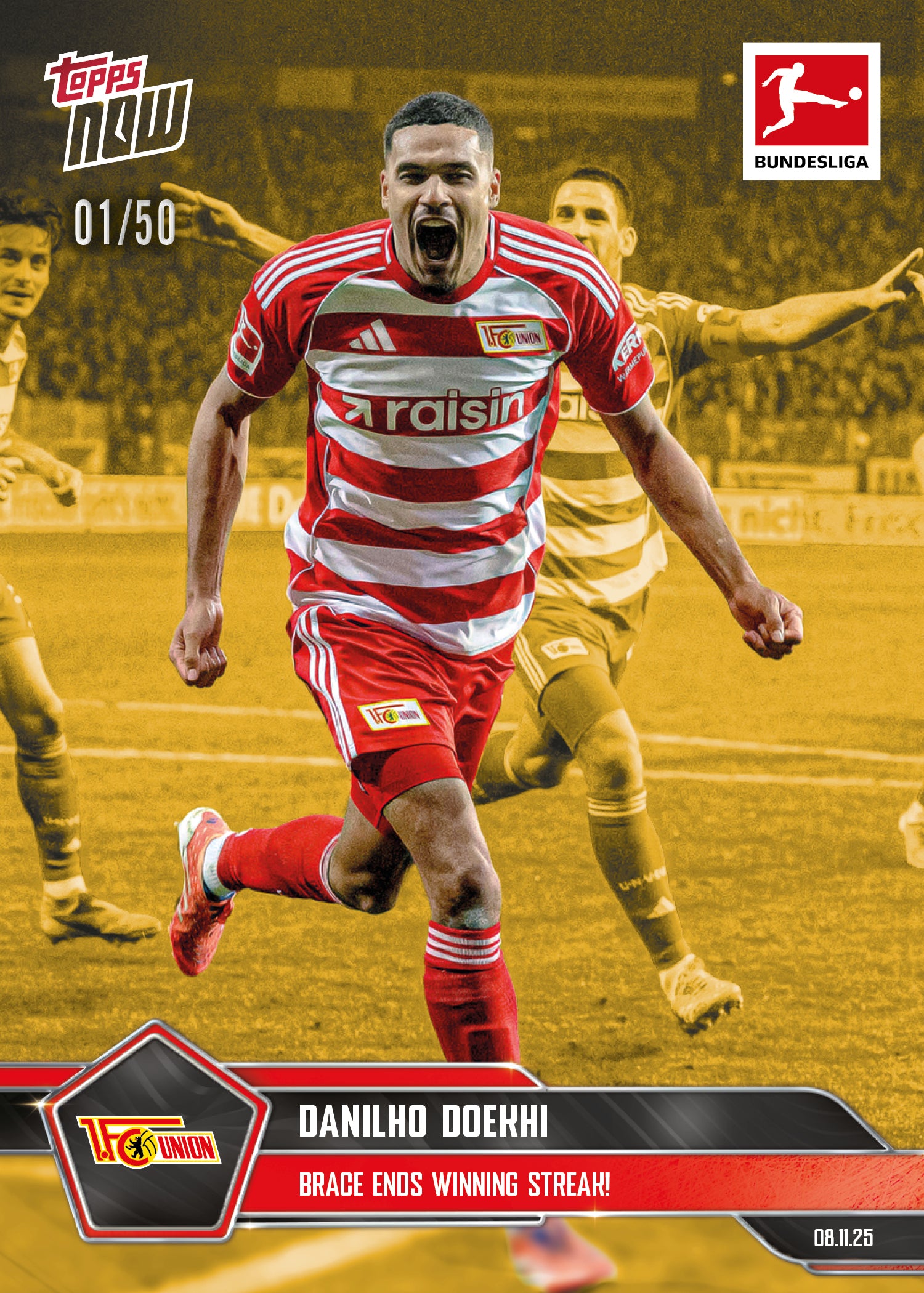 Danilho Doekhi - 2025-26 Bundesliga Topps NOW - Card 58 - PR: 166 - Image 6