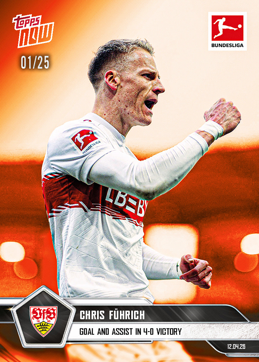 Chris Führich - 2025-26 Bundesliga Topps NOW - Card 170 - PR: 261 - Image 5