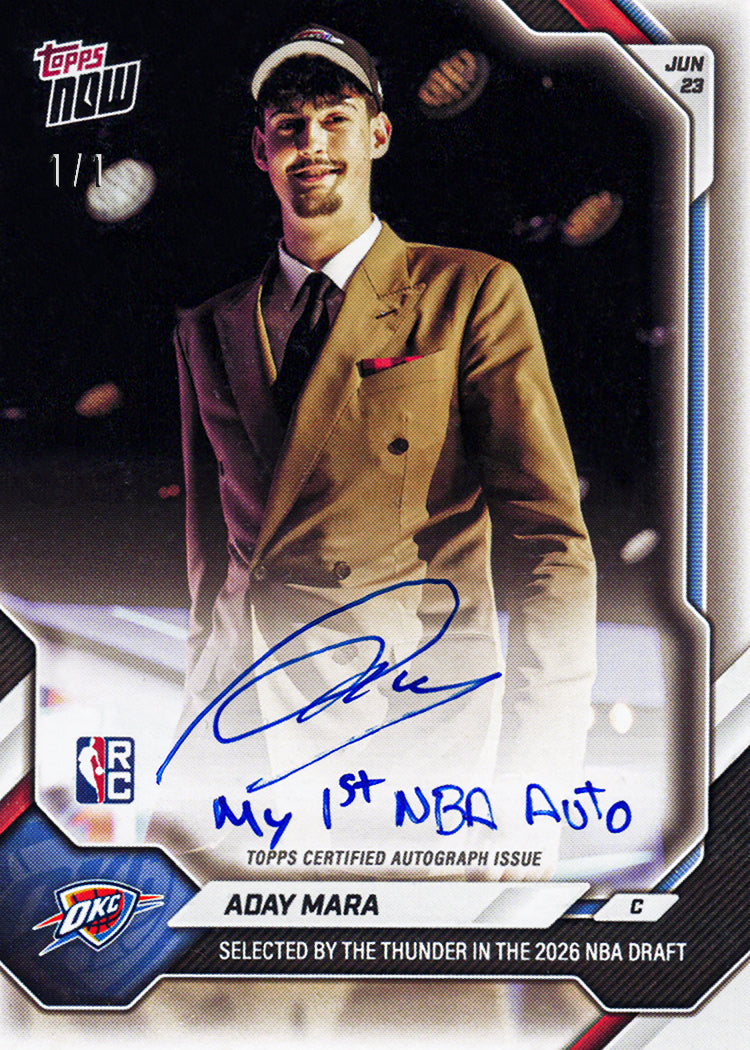Aday Mara - 2026-27 NBA Topps NOW - Card AMAR - PR: 2602 - Image 2