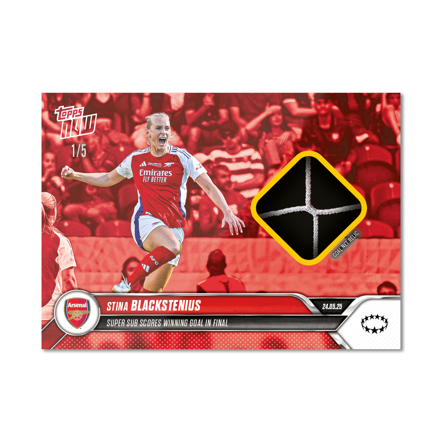Stina Blackstenius - 2024-25 UWCL Topps NOW - Card 29 - LOOK FOR RELICS - PR: 1115 - Image 3