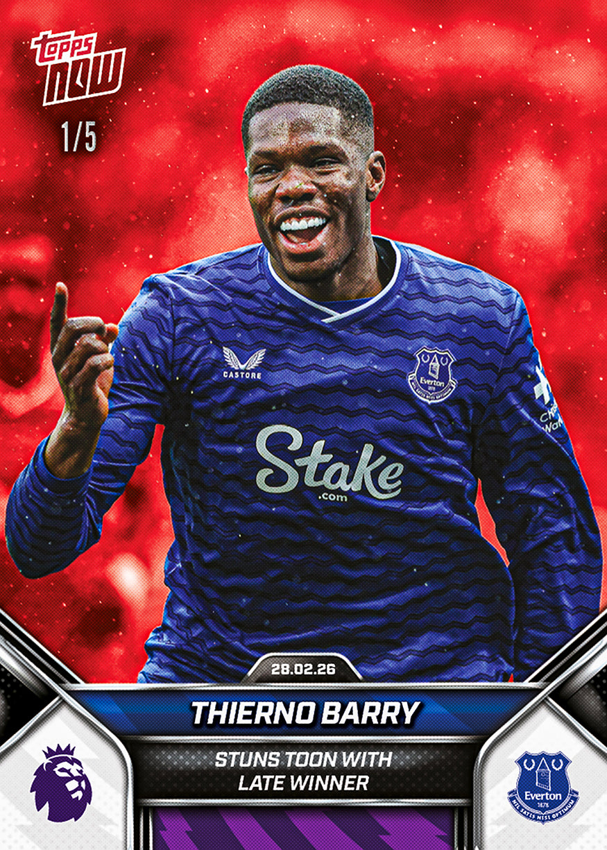 Thierno Barry - 2025-26 Premier League Topps NOW - Card 147 - PR: 205 - Image 3