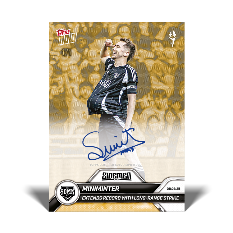 Miniminter - 2025 Sidemen Charity Match Topps NOW Card 2 - LOOK FOR AUTO - PR: 392 - Image 2