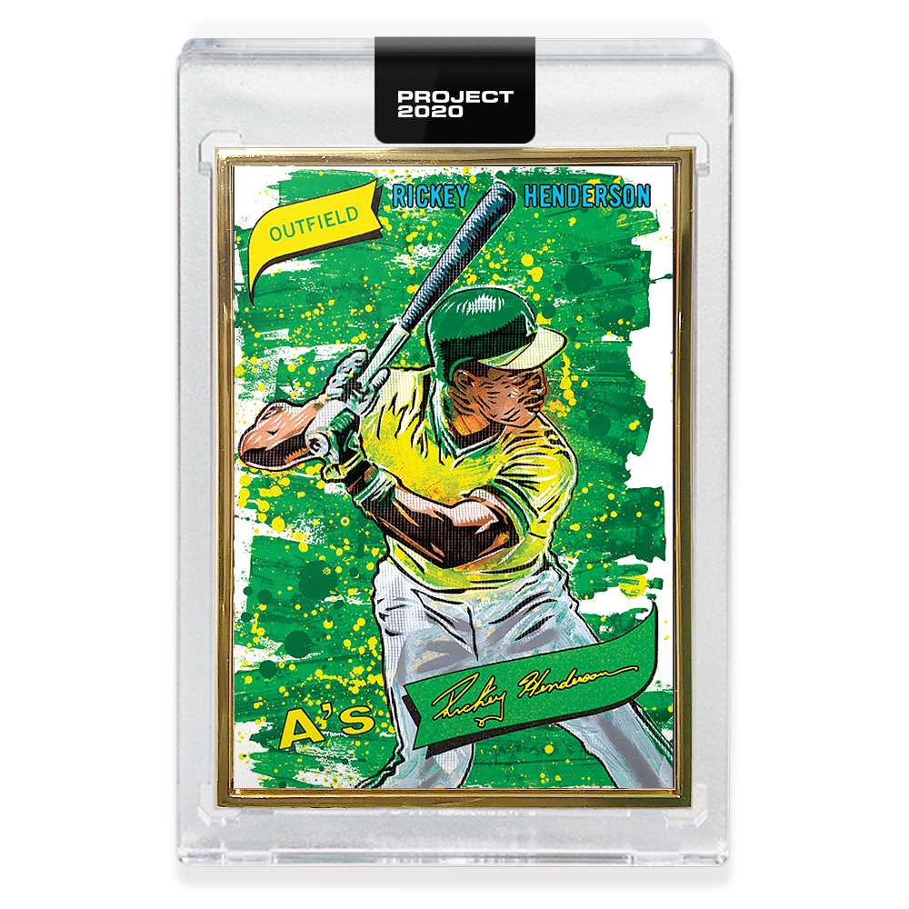 Topps PROJECT 2020 Card 57 - 1980 Rickey Henderson by Blake Jamieson - Print Run: 3819 - Image 2