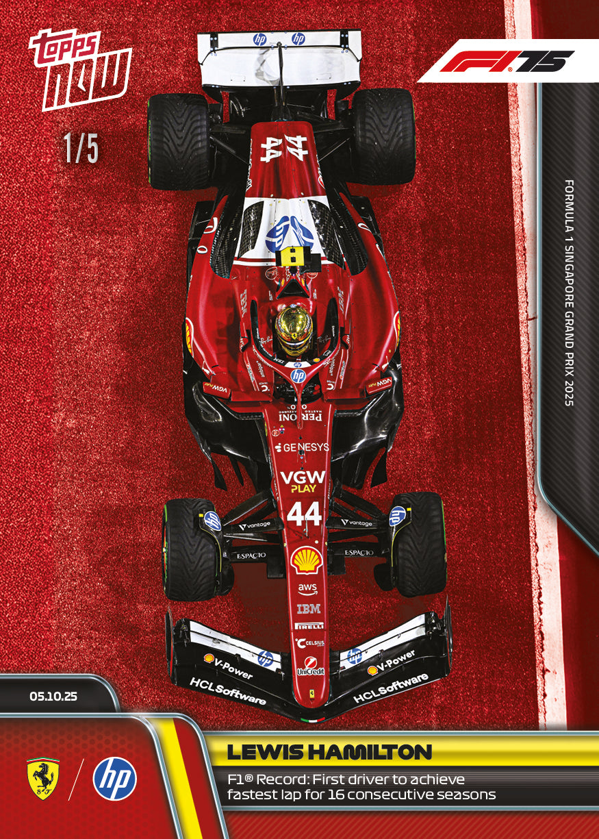 Lewis Hamilton - 2025 Formula 1 Topps NOW - Card 69 - PR: 4082 - Image 3