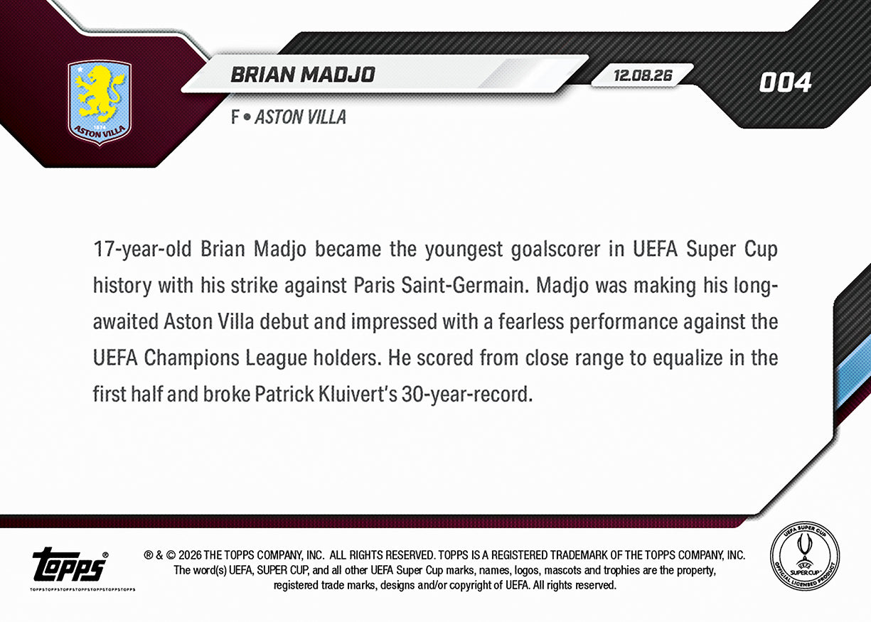 Brian Madjo - 2026-27 UCL Topps NOW Card 4 - PR: 8275 - Image 8