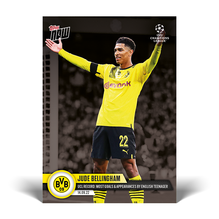 UEFA Champions League Record: Most goals and appearances by English teenager - UCL TOPPS NOW Card #24 - PR: 1255 - Image 4
