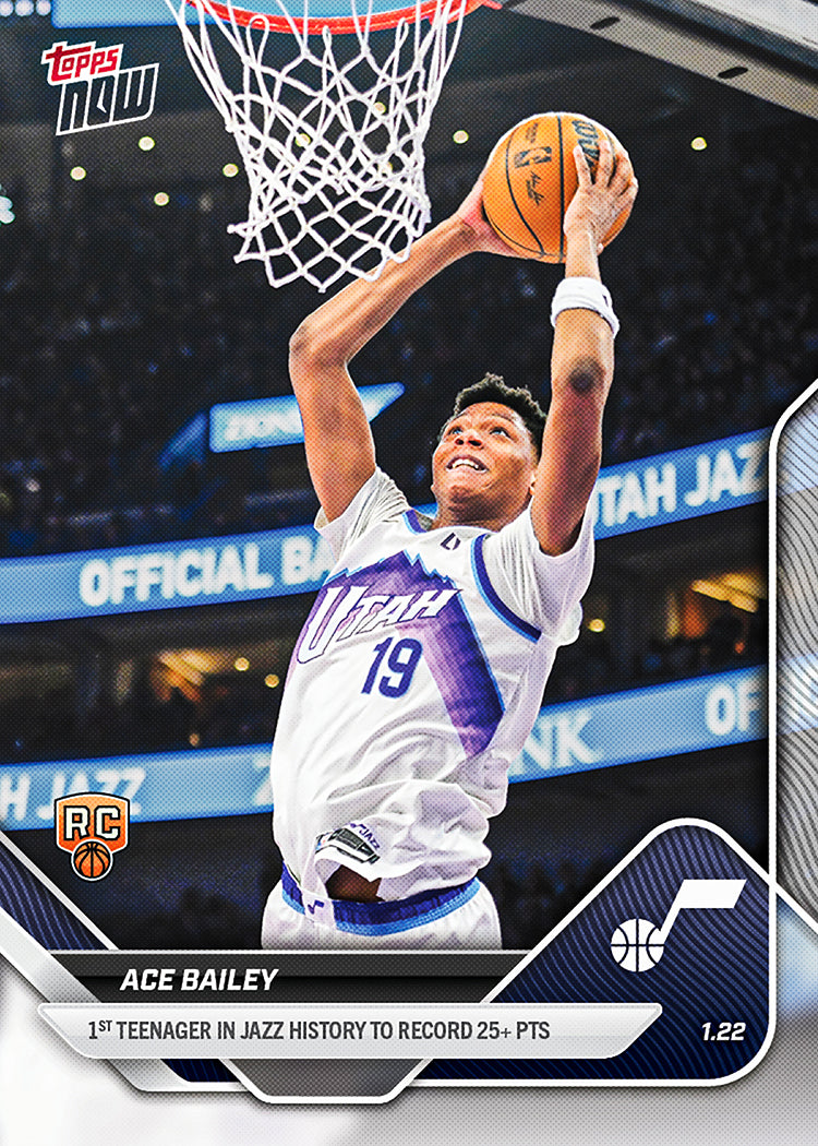 Ace Bailey - 2025-26 NBA Topps NOW - Card 139 - PR: 1072