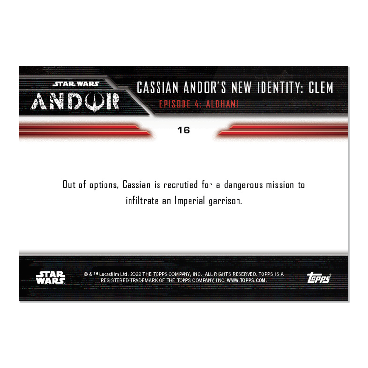 2022 TOPPS NOW Star Wars: Andor Episode 4 - 5 Card Set - PR: 740 - Image 4