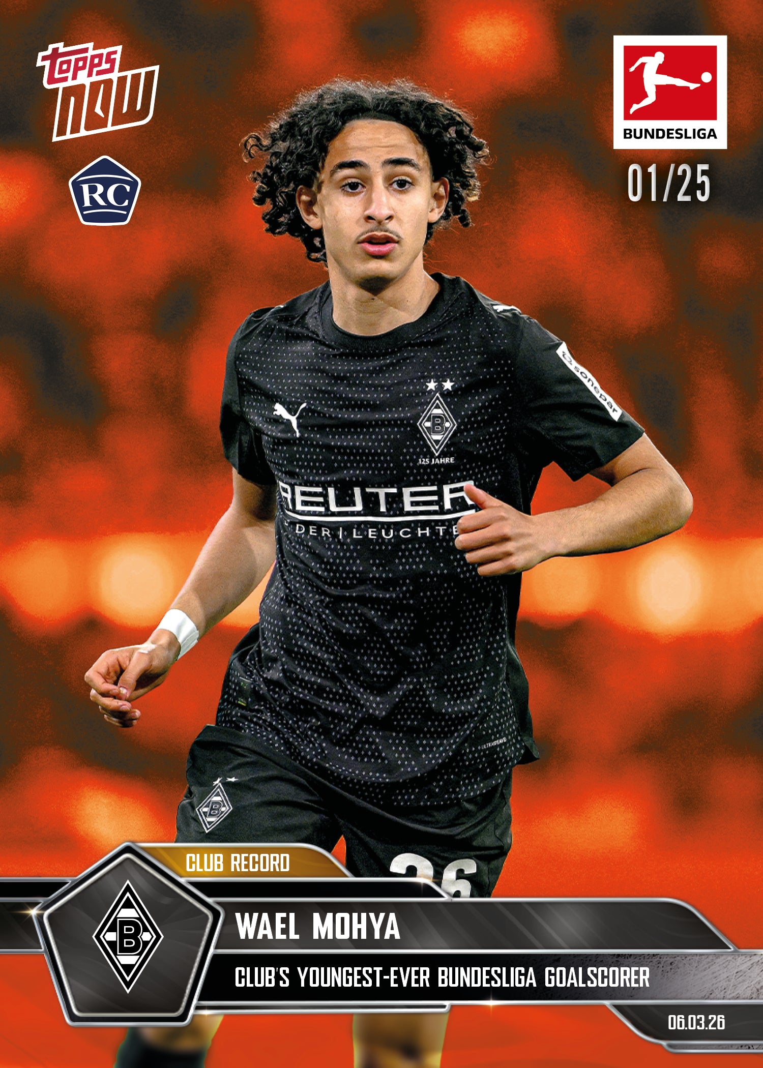 Wael Mohya - 2025-26 Bundesliga Topps NOW - Card 140 - PR:1005 - Image 5