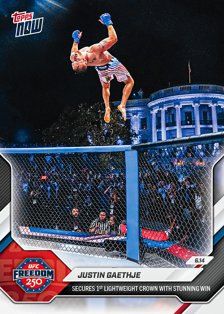 Justin Gaethje - 2026 UFC Topps NOW - Card 18 - PR: 25467 - Image 3