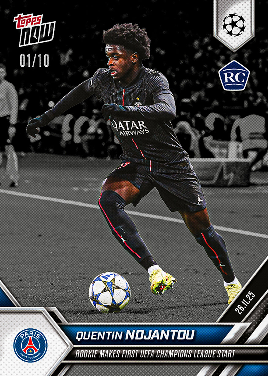 Quentin Ndjantou - 2025-26 UCL Topps NOW - Card 58 - PR: 489 - Image 4