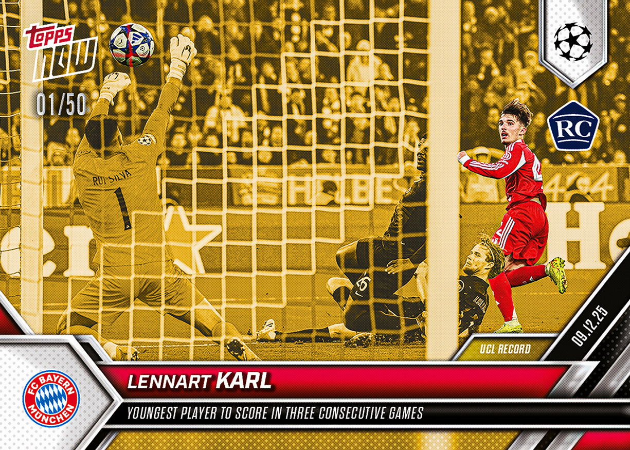 Lennart Karl - 2025-26 UCL Topps NOW - Card 66 - PR: 7118 - Image 6