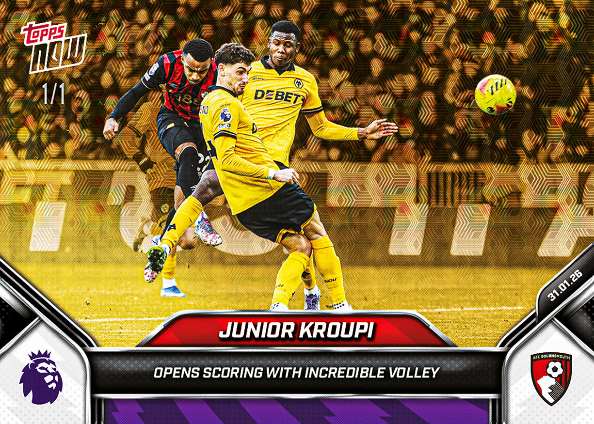 Junior Kroupi - 2025-26 Premier League Topps NOW - Card 123 - PR: 241 - Image 2