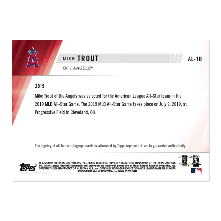 On-Card Autograph # to 25 - Mike Trout - MLB TOPPS NOW Card 1B - Image 2