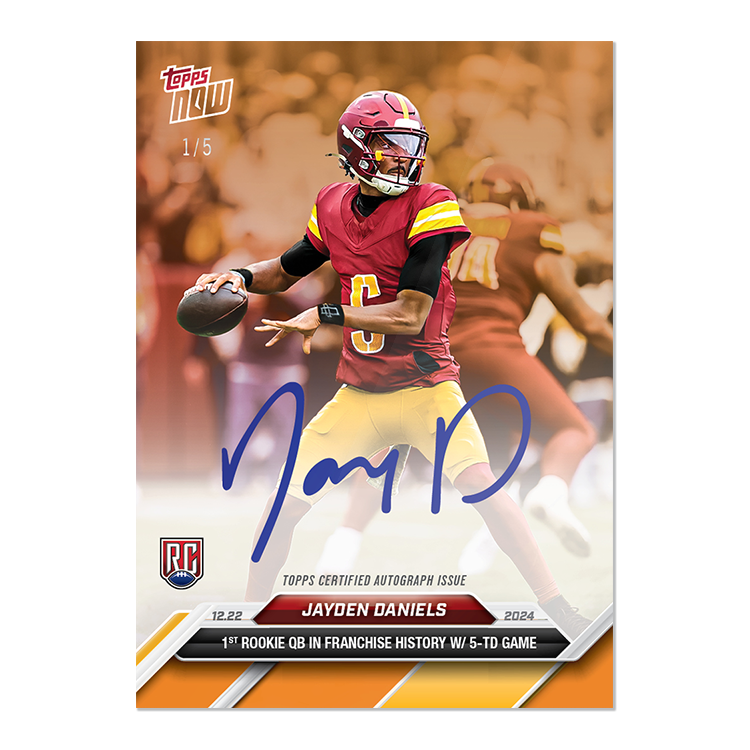 Alternative view of Jayden Daniels - 2024 Topps NOW Football Card 16 - LOOK FOR AUTOS - PR: 8788