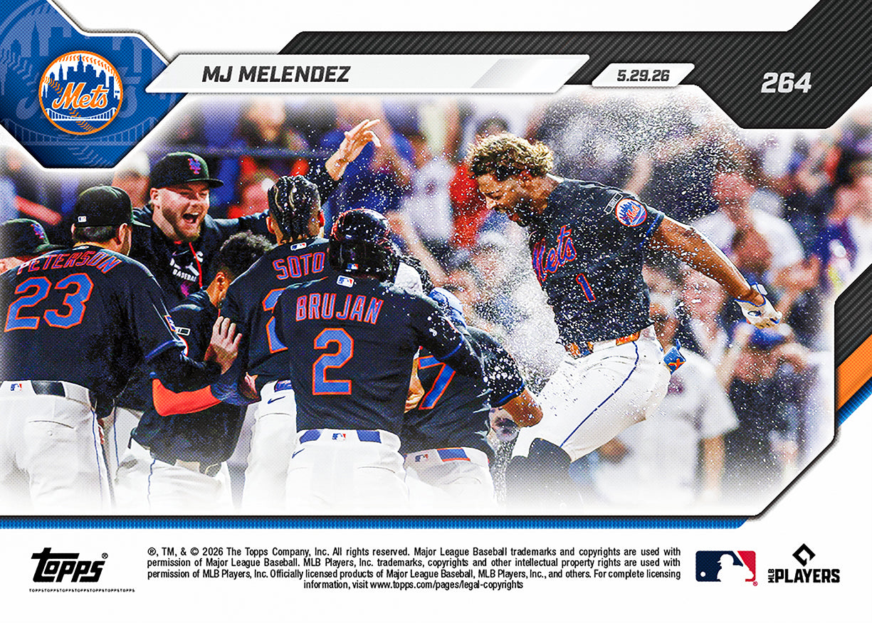 MJ Melendez - 2026 MLB Topps NOW - Card 264 - PR: 529 - Image 2