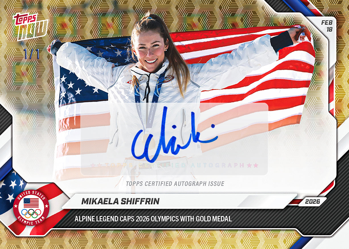 Mikaela Shiffrin - 2026 Olympics Topps NOW - Card 13 - PR: 3148 - Image 2