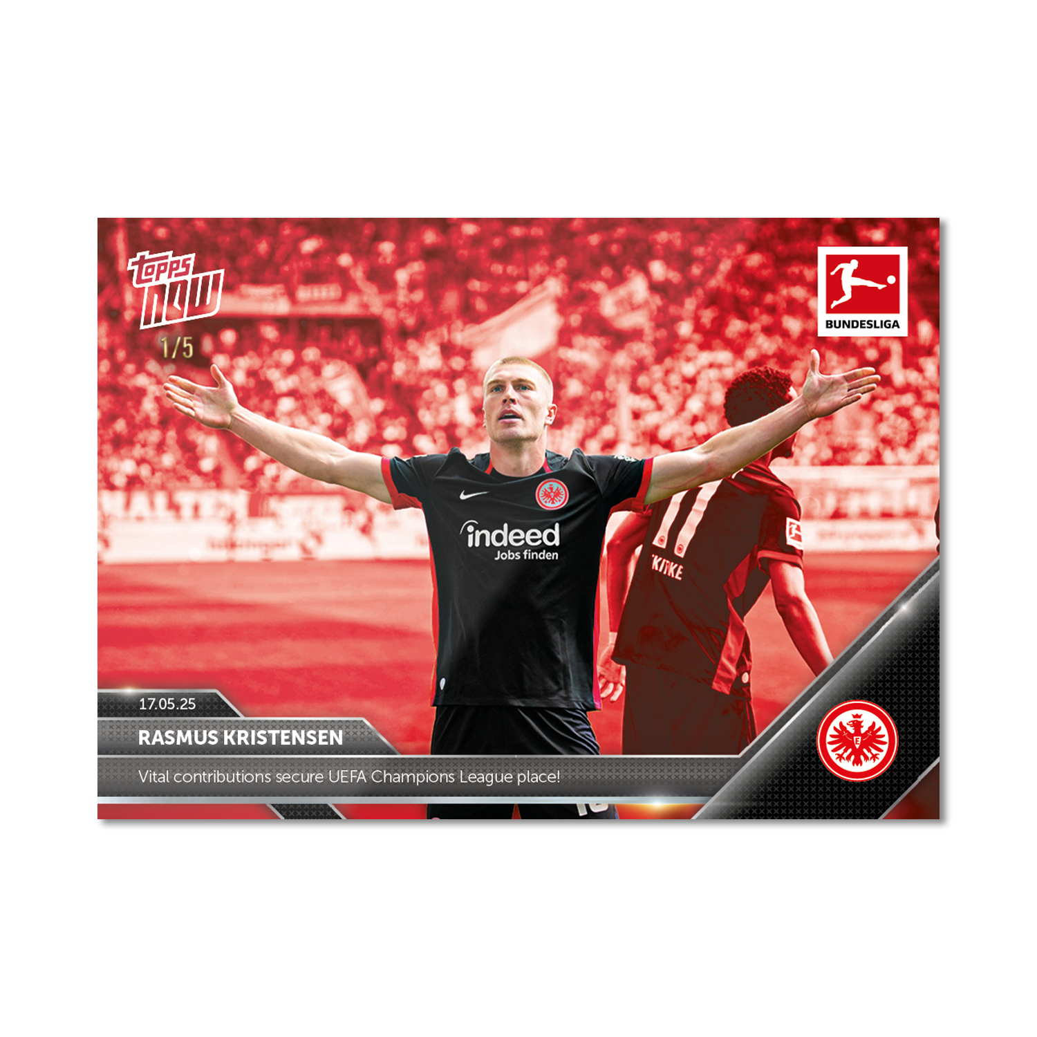 Rasmus Kristensen - 2024-25 Bundesliga Topps NOW - Card 190 - PR: 226 - Image 3