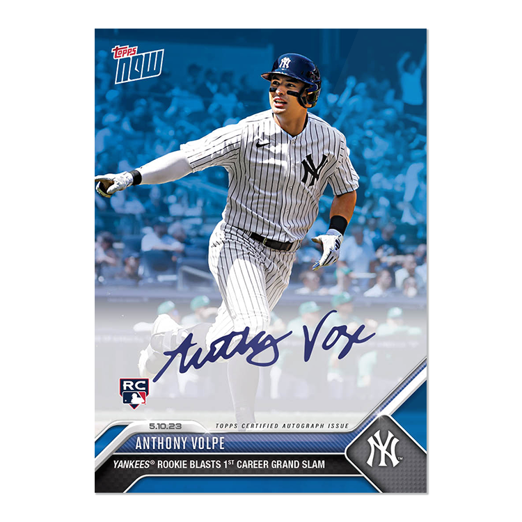 On-Card Autograph # to 99 or Lower - Anthony Volpe - 2023 MLB TOPPS NOW Card 264 - Image 5