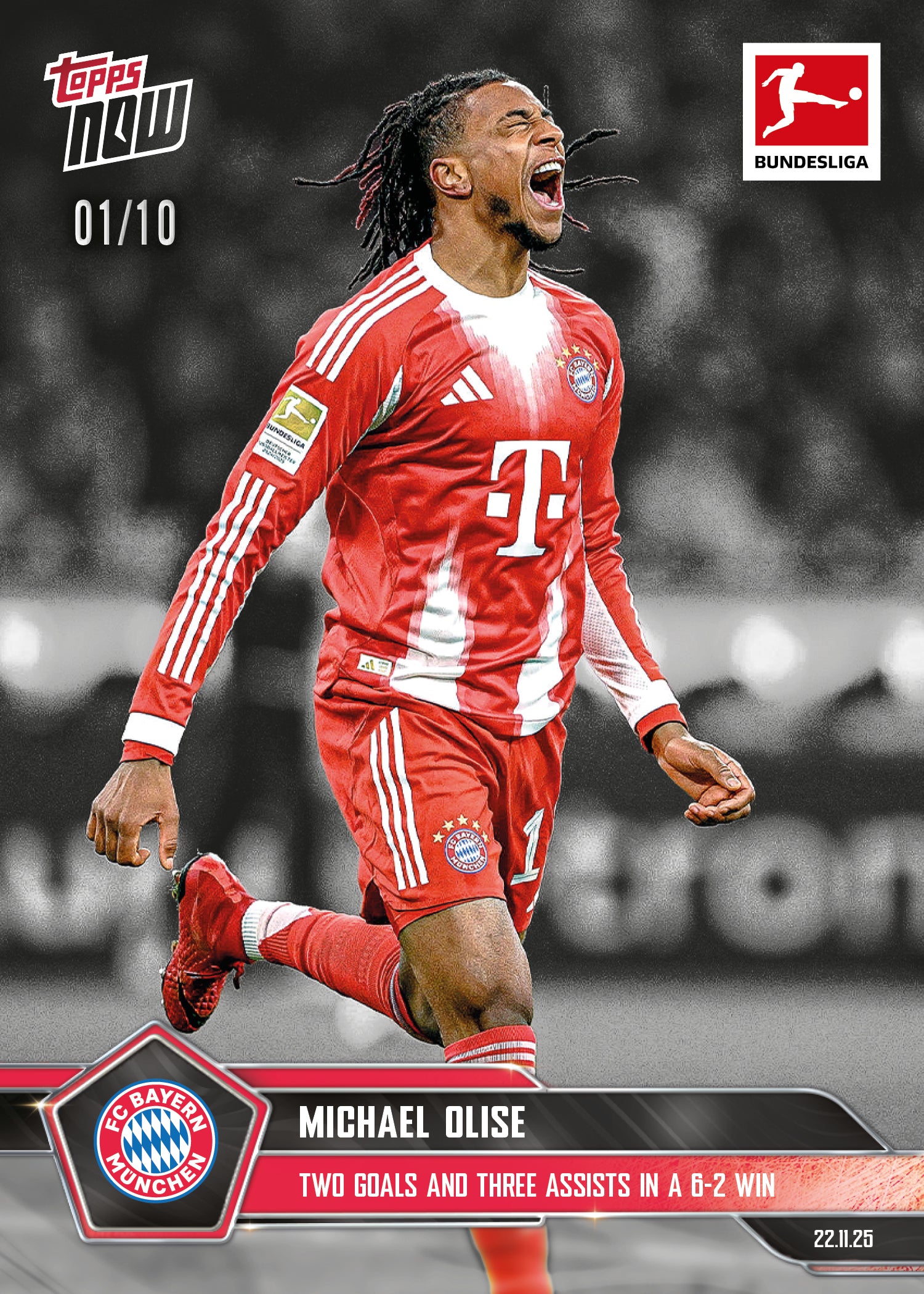 Michael Olise - 2025-26 Bundesliga Topps NOW - Card 64 PR: 980 - Image 4