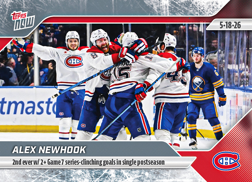 Alex Newhook - 2025-26 NHL Topps NOW - Sticker # 175 Pack - PR: 170