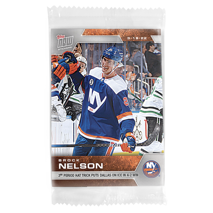 Brock Nelson - 2021-22 NHL TOPPS NOW - Sticker #347 - 5-Pack - PR: 115