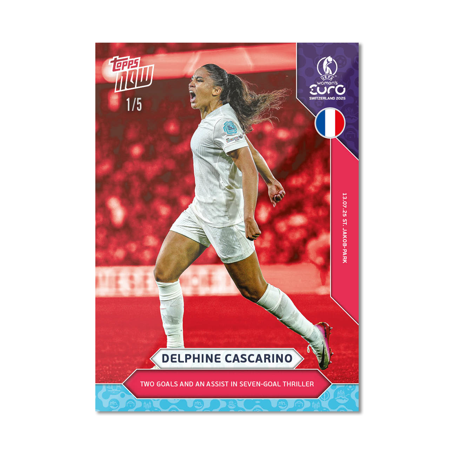 Delphine Cascarino - UEFA Women’s EURO 2025™ Topps NOW - Card 18 - PR: 122 - Image 3