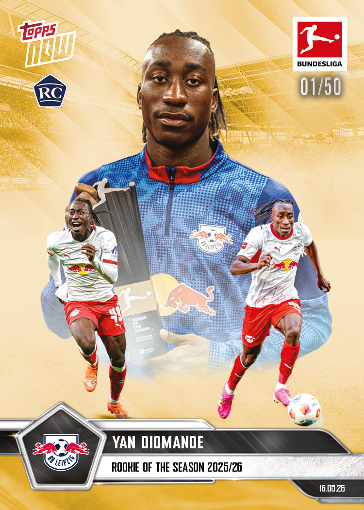 Yan Diomande - 2025-26 Bundesliga Topps NOW - Card 193 - PR: 3346 - Image 6