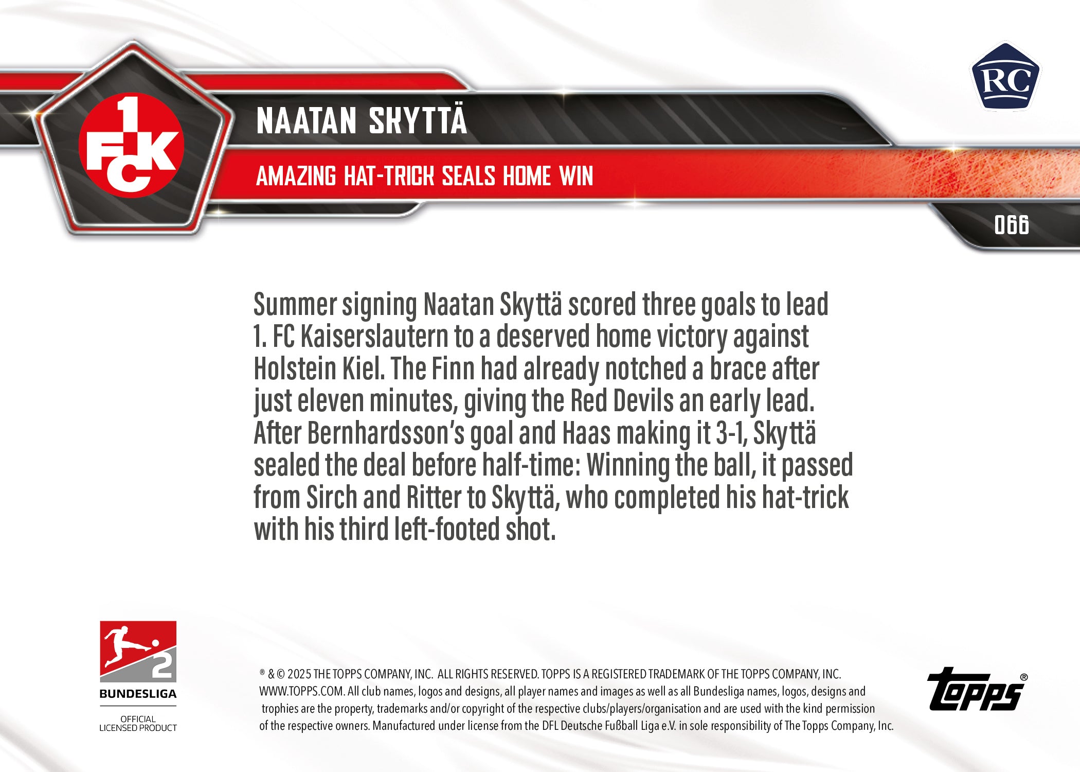 Naatan Skyttä - 2025-26 Bundesliga Topps NOW - Card 66 - PR: 692 - Image 7