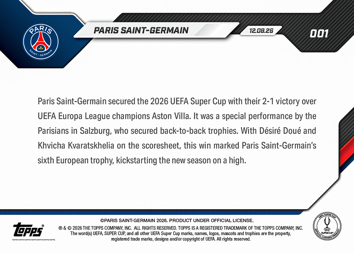 Paris Saint-Germain - 2026-27 UCL Topps NOW Card 1 - PR: 1326 - Image 6