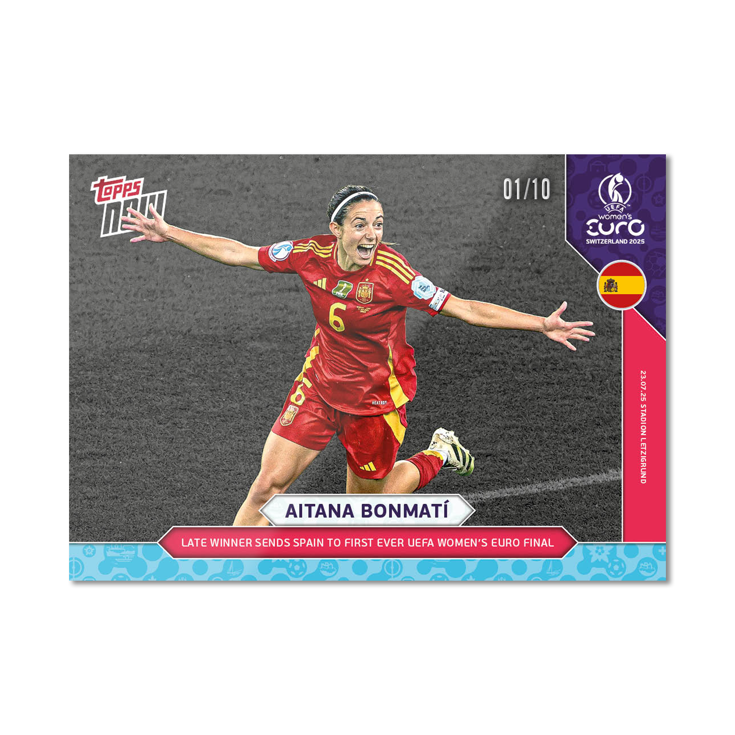 Aitana Bonmatí - UEFA Women’s EURO 2025™ Topps NOW - Card 26 - PR: 837 - Image 4