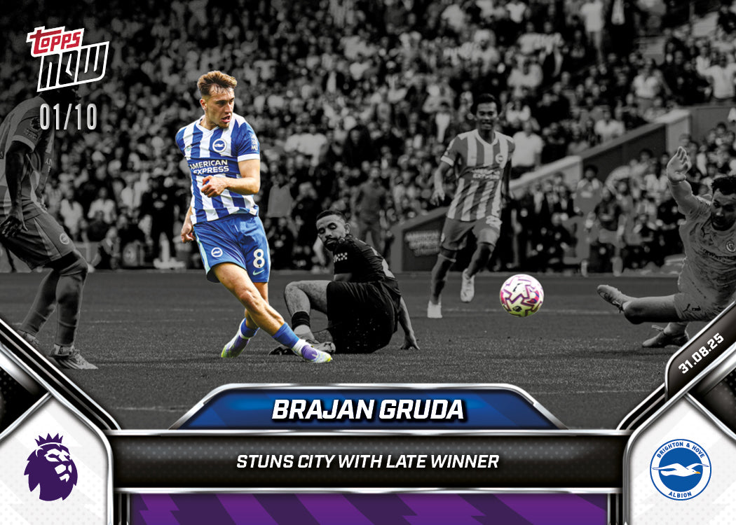 Brajan Gruda - 2025-26 Premier League Topps NOW - Card 14 - PR: 281 - Image 4