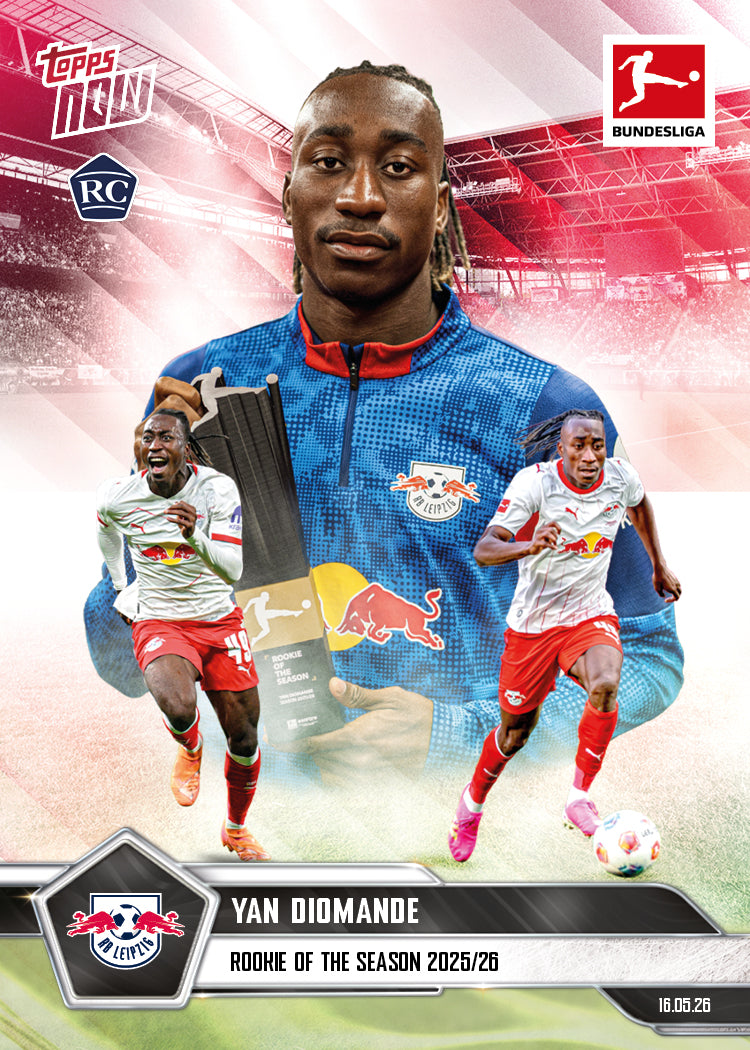 Yan Diomande - 2025-26 Bundesliga Topps NOW - Card 193 - PR: 3346
