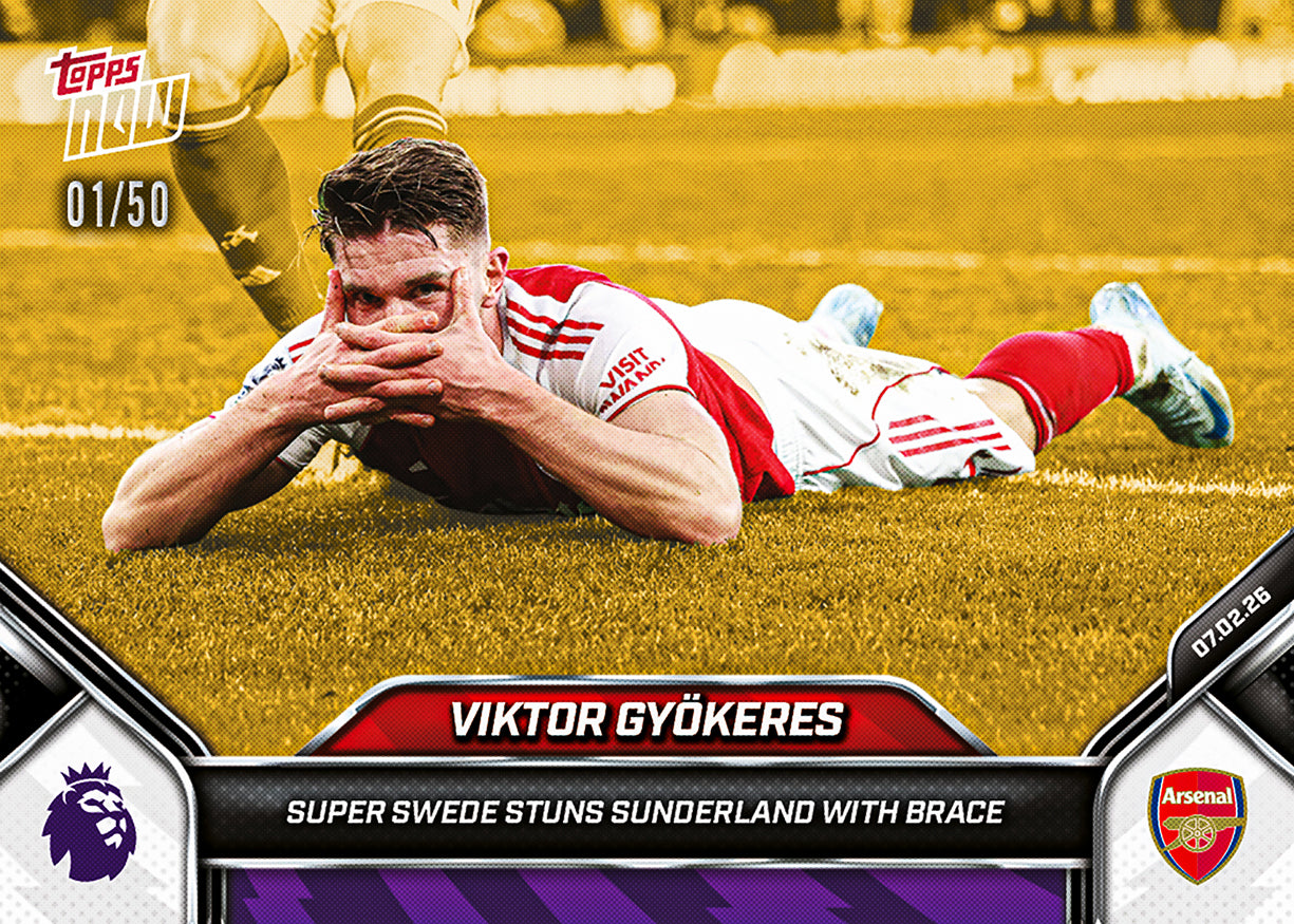 Viktor Gyökeres - 2025-26 Premier League Topps NOW - Card 129 - PR: 100 - Image 6