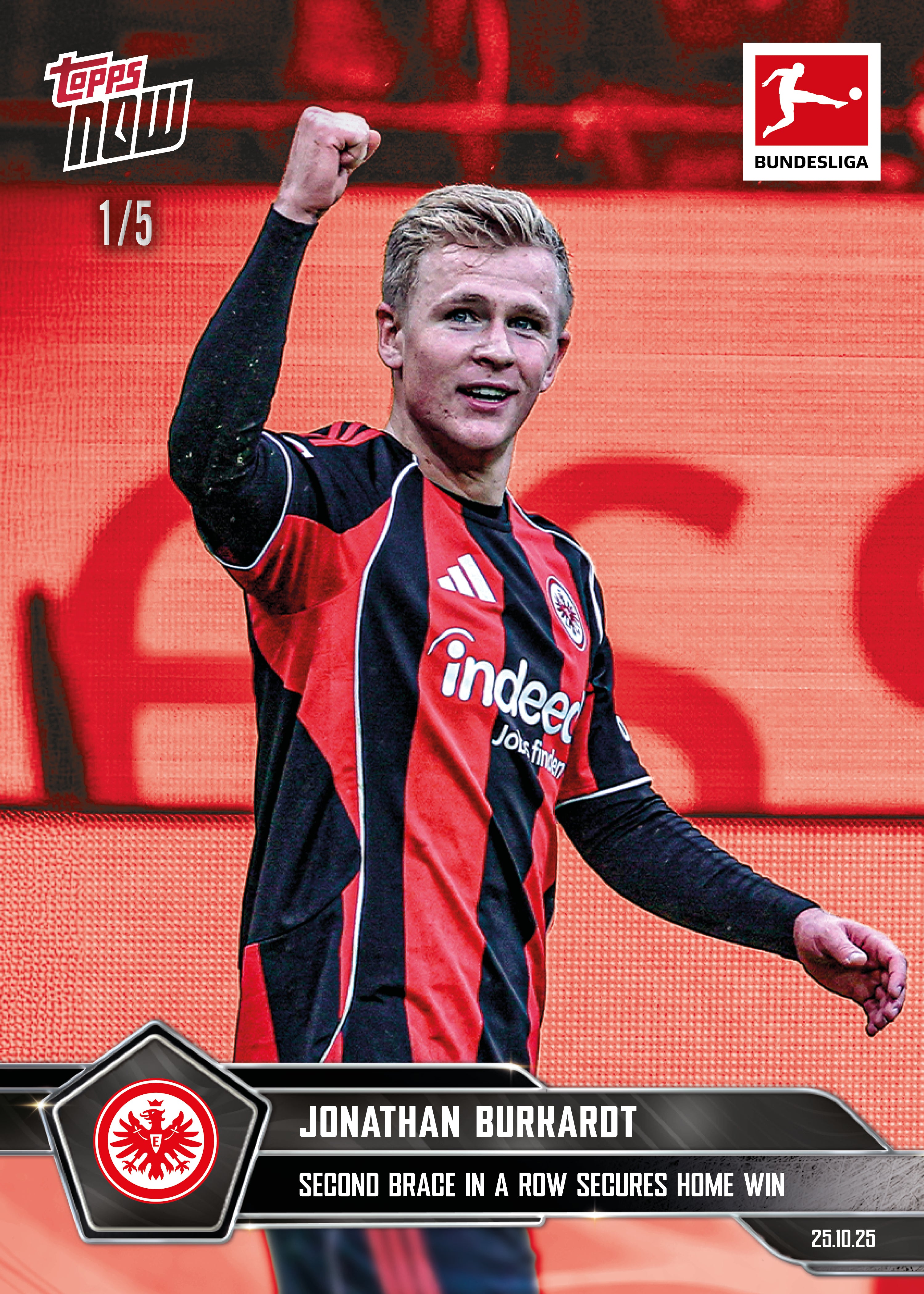 Jonathan Burkardt - 2025-26 Bundesliga Topps NOW - Card 51 - PR: 202 - Image 3